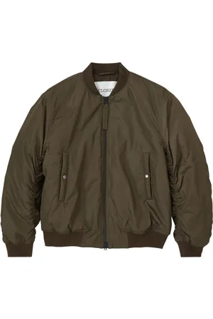 Closed Zip-up padded bomber jacket