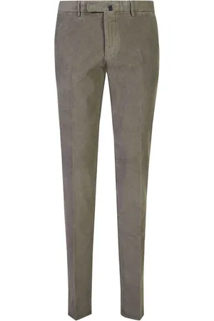 Incotex Logo-tag corduroy trousers