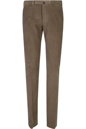 Incotex Logo-tag corduroy trousers