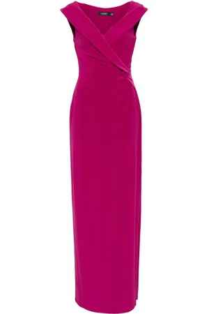 Ralph Lauren Knot-detail wrap gown