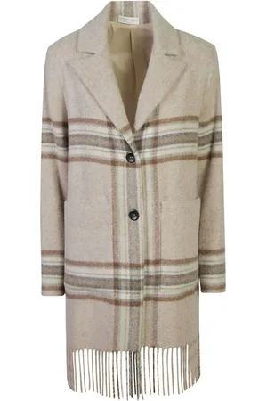 LE TRICOT PERUGIA Frayed-edge coat
