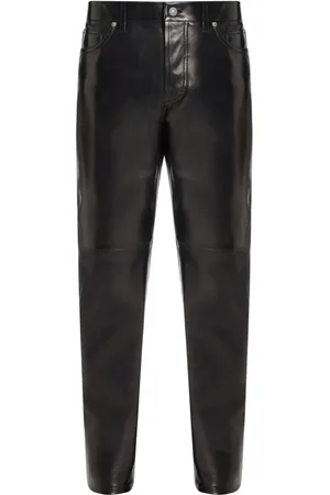Tom Ford Logo-patch patent leather jeans