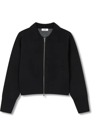 Studio Tomboy Classic-collar zip-up cardigan