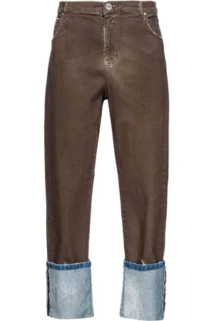 Pinko Soprano turn-up straight-leg jeans
