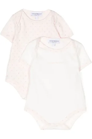 Emporio Armani Logo-print cotton bodies (pack of two)