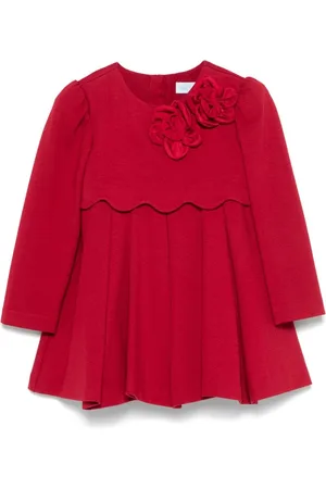Abel & Lula Floral-appliqué dress