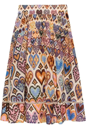 Farm Rio Hearts Ikat maxi skirt