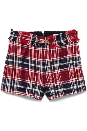 Abel & Lula Check-pattern shorts
