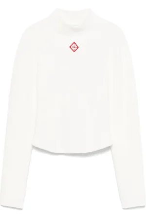 Casablanca Logo-embroidered top