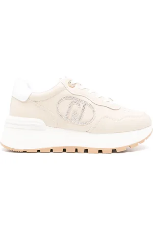 Liu Jo Crystal-embellished leather sneakers