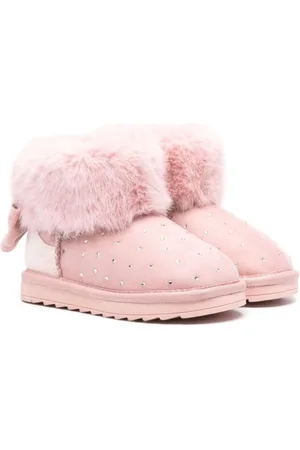 MONNALISA Rhinestone-embellished suede boots