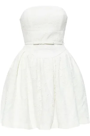 Self-Portrait Bandeau-style lace mini dress