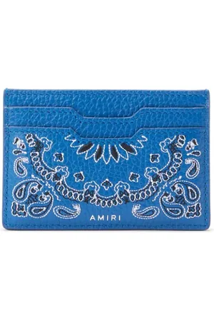 AMIRI Embroidered bandana-motif cardholder