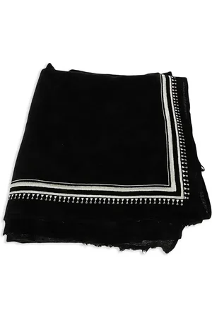 Mordecai Embroidered wool scarf