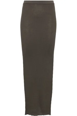 Rick Owens Ribbed knitted skirt