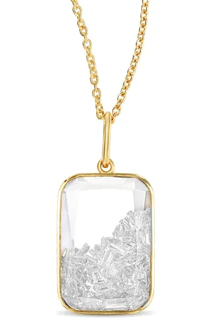 Moritz Glik 18kt yellow ten fourteen sapphire and diamond shaker necklace