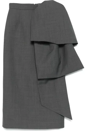 Shushu/Tong Bow-detailed midi skirt