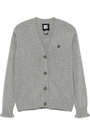 DKNY Logo-patch cardigan