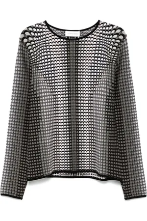 Marine Serre Logo-jacquard jumper