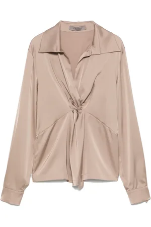 D.EXTERIOR Gathered-detail blouse