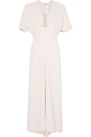 Victoria Beckham Draped-detail midi dress