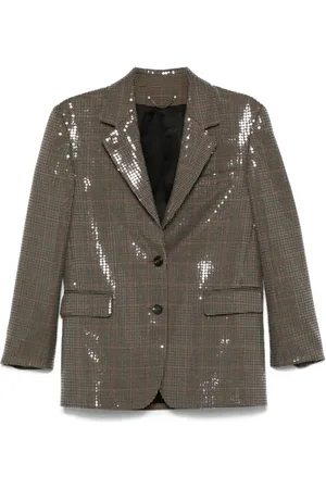 Golden Goose Houndstooth sequin-embellished blazer