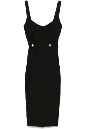 MUGLER Buckled denim dress
