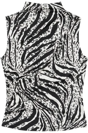 Bimba y Lola Zebra-print top