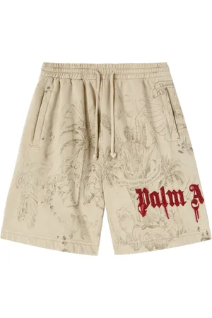 Palm Angels Graphic-print cotton shorts