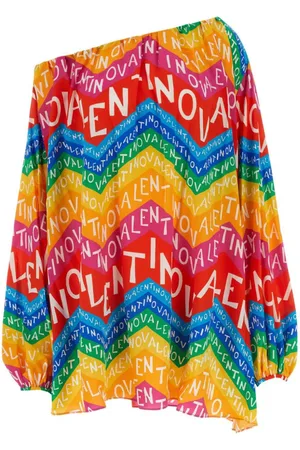VALENTINO GARAVANI Chevron24 crepe-de-chine mini dress