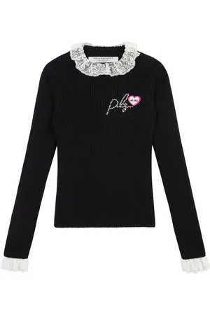 PHILOSOPHY DI LORENZO SERAFINI Appliqué logo knit top
