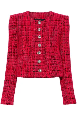 Patrizia Pepe Crew-neck tweed jacket