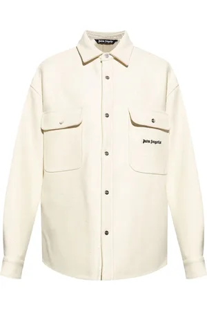 Palm Angels Logo-embroidered shirt jacket