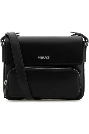 VERSACE Leather messenger bag