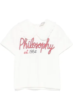 PHILOSOPHY DI LORENZO SERAFINI Logo-embroidered top