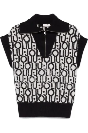 Liu Jo Monogram-jacquard top