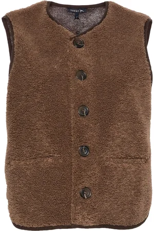 Soeur V-neck faux-shearling vest