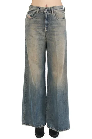 Diesel Logo-patch wide-leg jeans