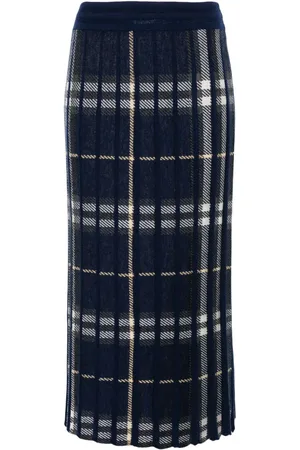 ERIC BOMPARD Pleated tartan skirt