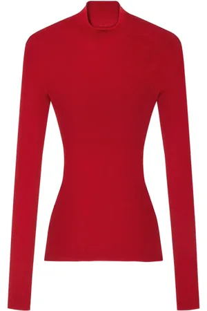 VERSACE Wool ribbed-knit top