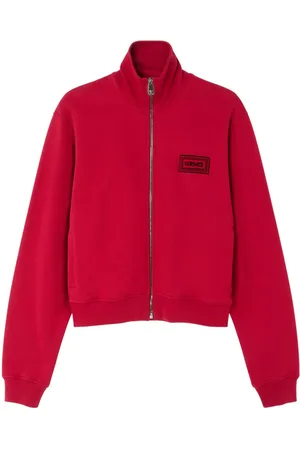 VERSACE 90s Vintage Logo zip-up sweatshirt