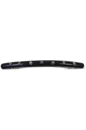 CHANEL 2002 logo icons hair barrette