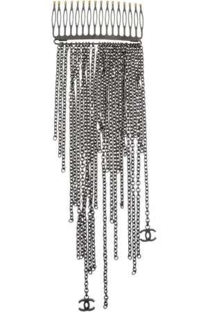 CHANEL 2002 chain fringe hair comb
