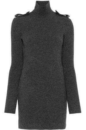 Alexander McQueen Ribbed roll-neck mini dress