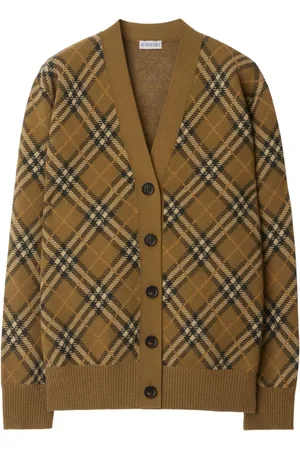 Burberry Check wool-mohair cardigan