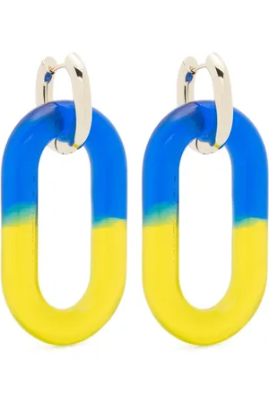 Patrizia Pepe Elongated hoop design earrings
