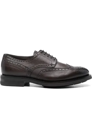 santoni Leather lace-up shoes
