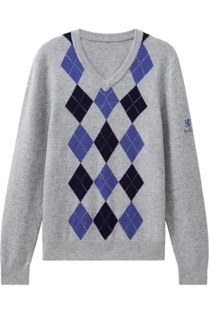 PRINGLE OF SCOTLAND Argyle v-neck sweater