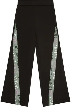 Emporio Armani Logo-print cotton-blend trousers