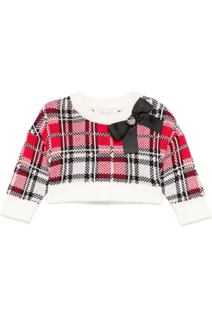 MONNALISA Tartan-check sweater